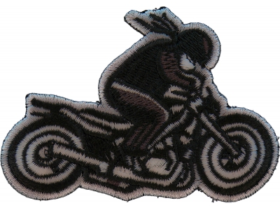 Biker Wheeley Iron on Patch