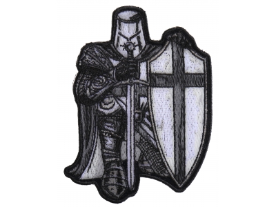 Black And White Crusader Knight Small Patch