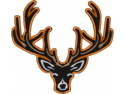 Black Deer Head Patch