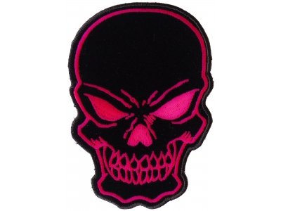 Black Pink Skull Patch