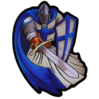 Blue Cape Knight Large Back Patch