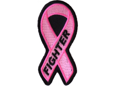 Breast Cancer Fighter Pink Ribbon Patch | Embroidered Patches