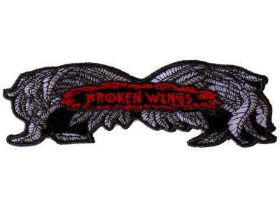 Broken Wings Patch Small | Embroidered Biker Patches