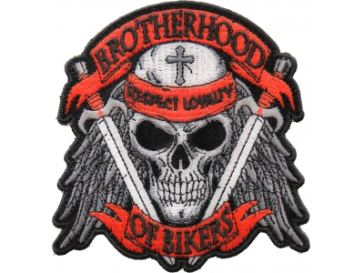 Brotherhood of Bikers Respect and Loyalty Skull Patch