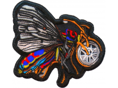 Butterfly Biker Iron on Patch