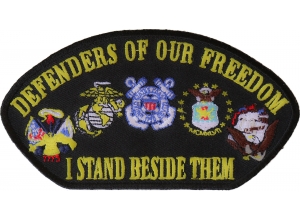 Cap Defenders Of Our Freedom I Stand Beside Them Patch | US Military Veteran Patches