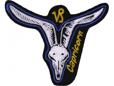 Capricorn Skull Zodiac Sign Patch