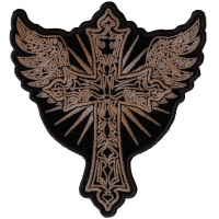 Christian Cross with Wings Patch