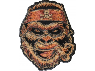 Cigar Gorilla Patch with Skull Headwrap