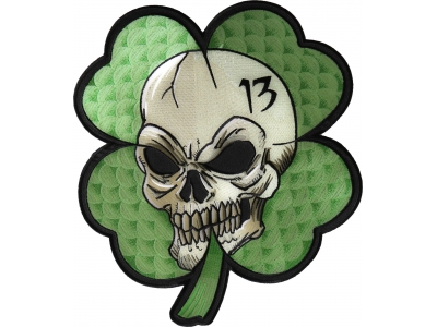 Clover Skull Large Back Patch