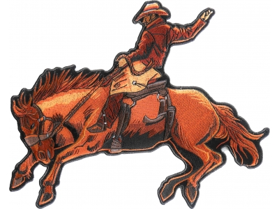 Cowboy on Horse Large Jacket Patch