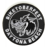 Daytona Biketoberfest Wolf Patch | Embroidered Biker Patches