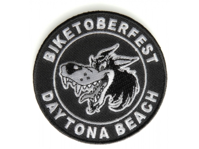 Daytona Biketoberfest Wolf Patch | Embroidered Biker Patches