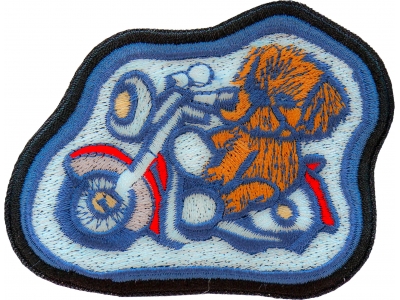 Doggy Biker Iron on Patch