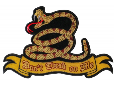 Don't Tread On Me Snake Patch Large | US Military Veteran Patches