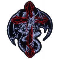 Dragon Skeleton and Cross Small Patch