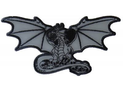 Dragon with Skulls Reflective Patch 