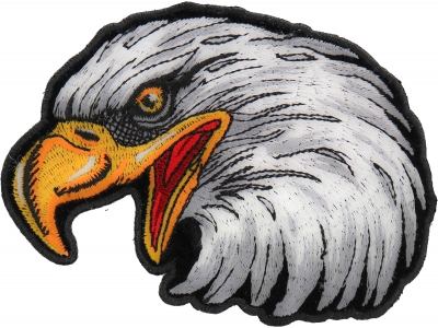 Eagle Head Facing Left Iron on Patch