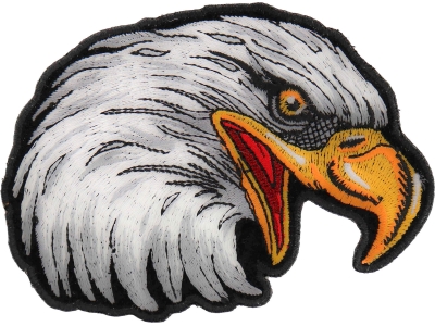 Eagle Head Facing Right Iron on Sew on Applique