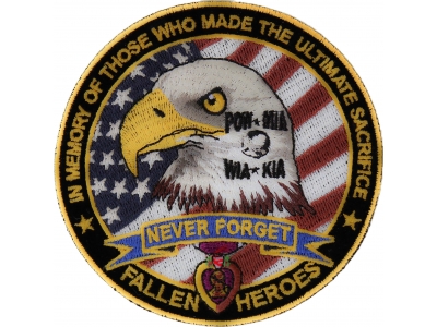 Fallen Heroes POW MIA WIA KIA Memorial Patch