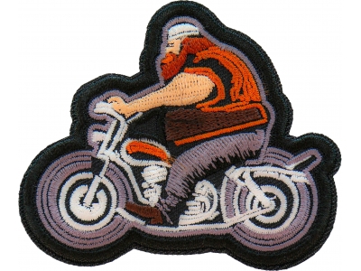 Fat Biker Motorcycle Patch Embroidered