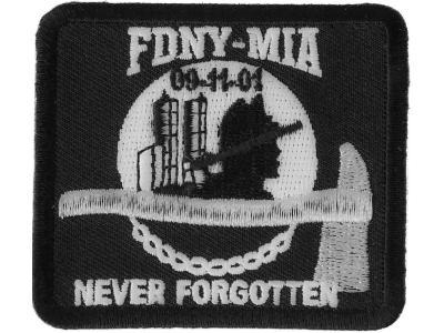 FDNY MIA Never Forgotten Patch | Embroidered Patches