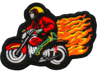 Firefighter Biker Patch Embroidered