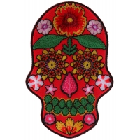 Flower Skull Red Patch