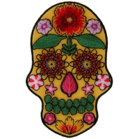 Flower Skull Yellow Patch