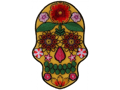 Flower Skull Yellow Patch