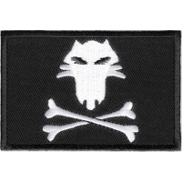 Fox And Cross Bones Flag Pirate Patch