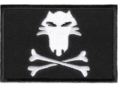 Fox And Cross Bones Flag Pirate Patch