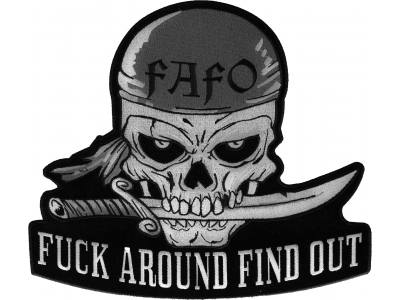 Fuck Around Find Out Large Skull Back Patch