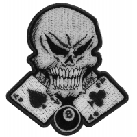 Gambler Skull 8 Ball Patch