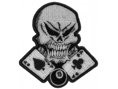 Gambler Skull 8 Ball Patch