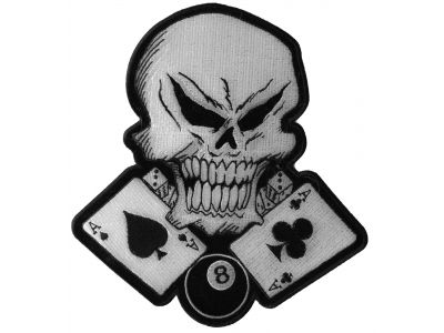 Gambler Skull Large Back Patch