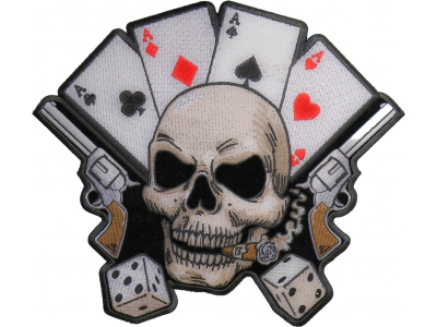 Gambler Skull Large Patch