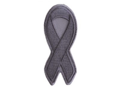 Gray Asthma and Brain Cancer Awareness Ribbon Patch