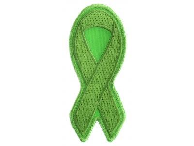 Green Ribbon Patch For Environmental Awareness