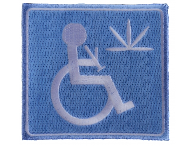 Handicap Stoner With Bong Patch | Embroidered Pot Patches