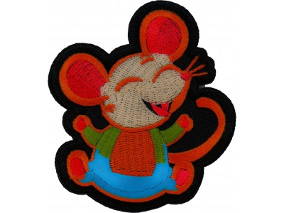 Happy Rat Iron on Patch