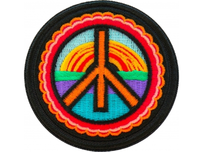 Hippie Peace Patch Embroidered