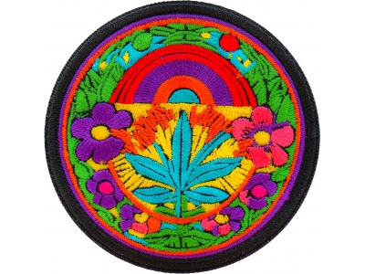 Hippie Pot LeafPatch Embroidered