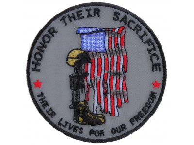 Honor Their Sacrifice Memorial Patch | US Military Veteran Patches