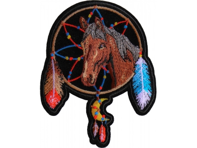 Horse in Dreamcatcher Iron on Patch