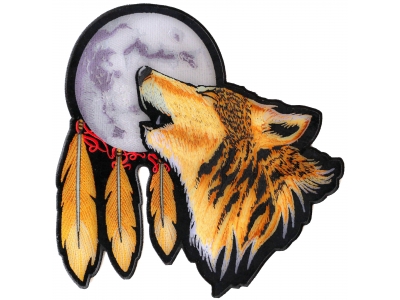 Howling Wolf Moon Back Patch Large | Embroidered Patches