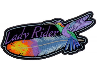 Hummingbird Lady Rider Feather Patch