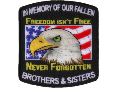 In Memory Of Our Fallen Military Brothers And Sisters Patch | Embroidered Patches