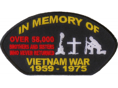 In Memory Of Vietnam Cap Patch | US Military Vietnam Veteran Patches