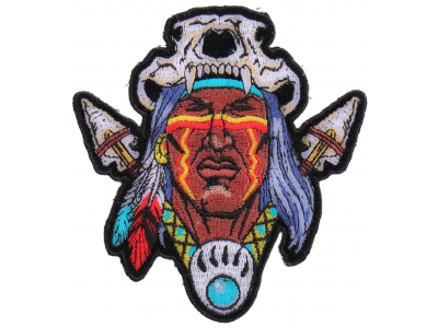 Indian Skull Head Dress Small Patch